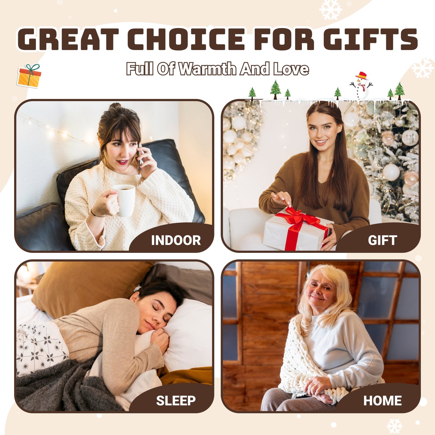 Fuzzy Socks for Women, PUTUO Gripper Socks, Cozy Fluffy Non Slip Socks, Soft Winter Warm Socks for Women, 5 Pairs