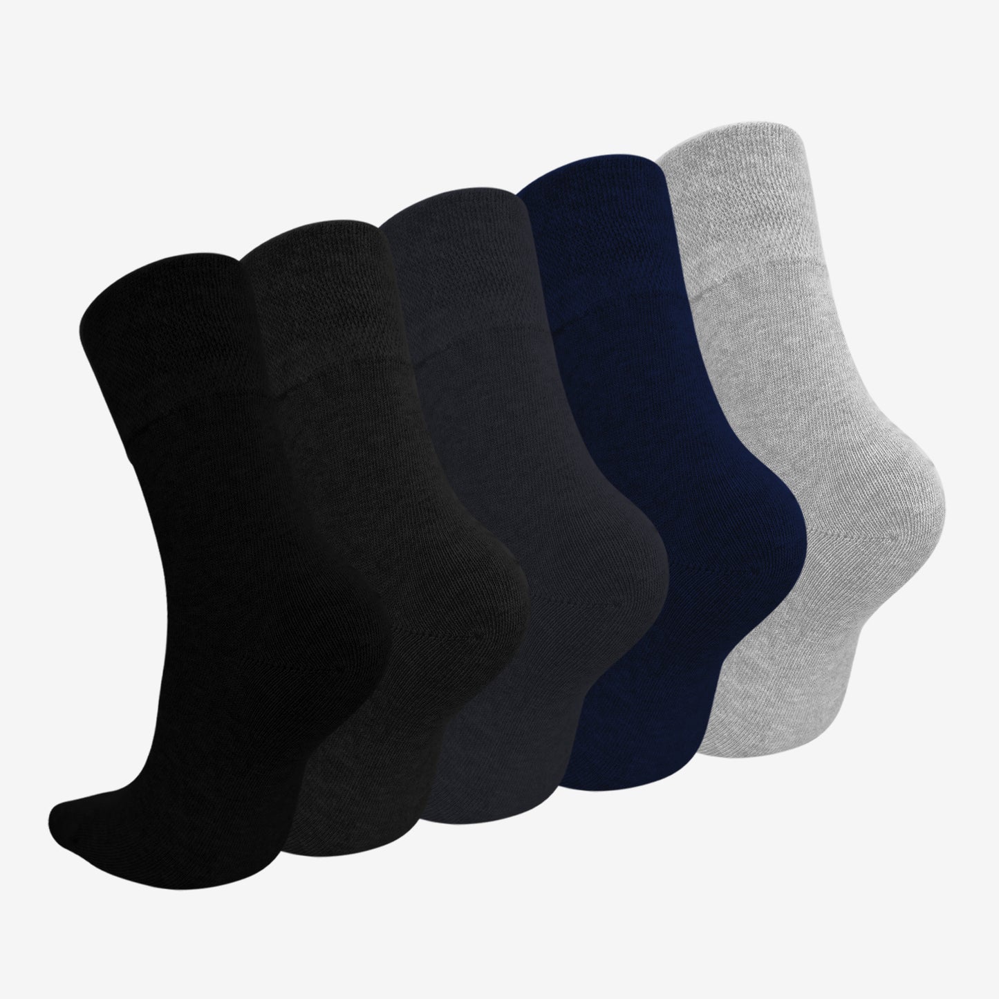 Mens Socks, PUTUO Mens Dress Socks, Casual Business Soft Breathable Cotton Socks for Office Leisure Walking Home, 5 Pairs