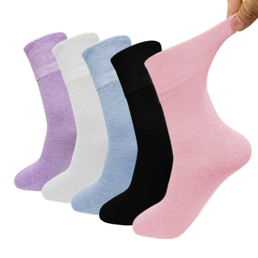Socks for Women, PUTUO Socks Women, Comfort Cotton Socks Hiking Running Athletic Outdoor Recreation Crew Socks, 5 Pairs