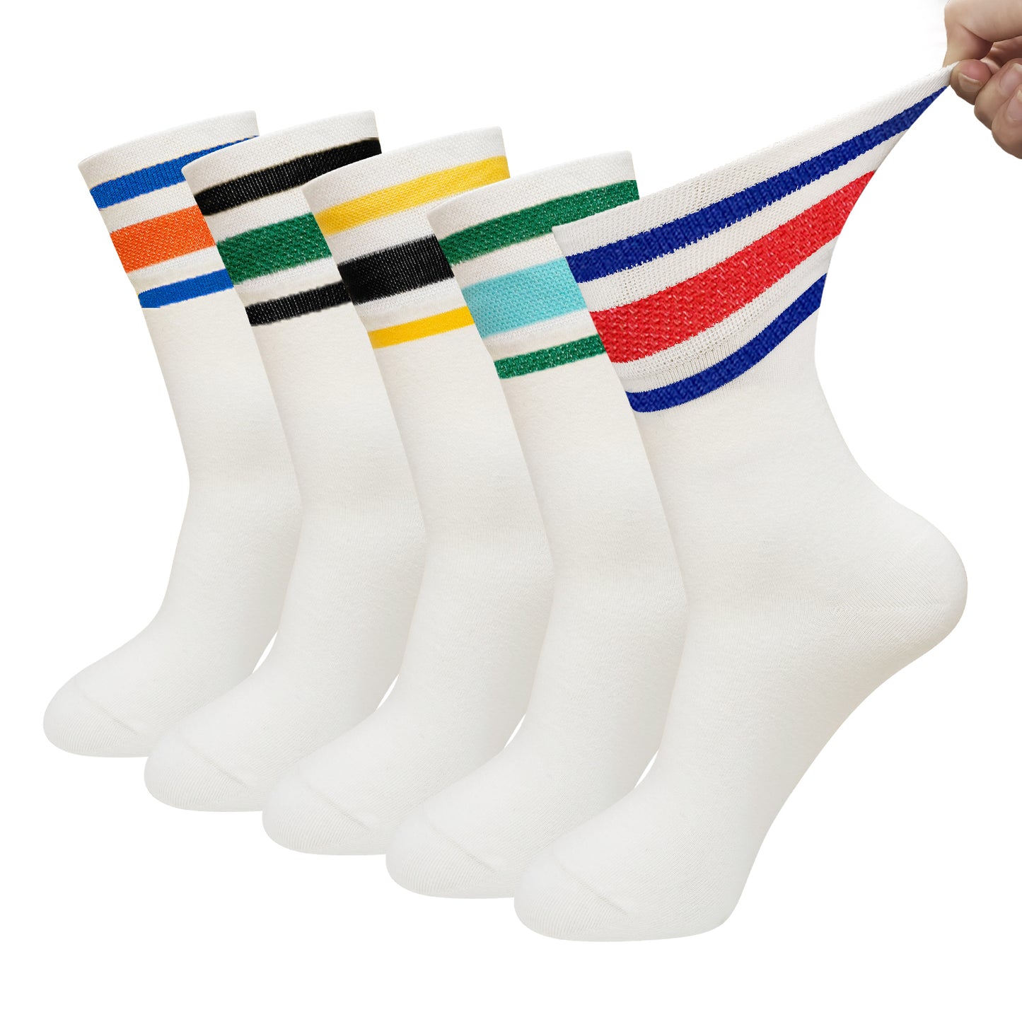 Socks for Women, PUTUO Socks Women, Comfort Cotton Socks Hiking Running Athletic Outdoor Recreation Crew Socks, 5 Pairs