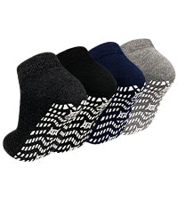 4 Pairs Non Slip Grip Socks, PUTUO Cotton Yoga Pilates Hospital Fitness Sports Socks for Women and Men with Grips