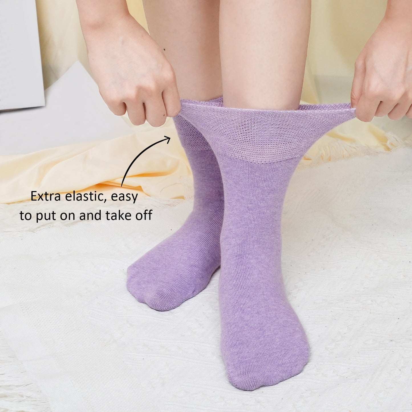 Socks for Women, PUTUO Socks Women, Comfort Cotton Socks Hiking Running Athletic Outdoor Recreation Crew Socks, 5 Pairs