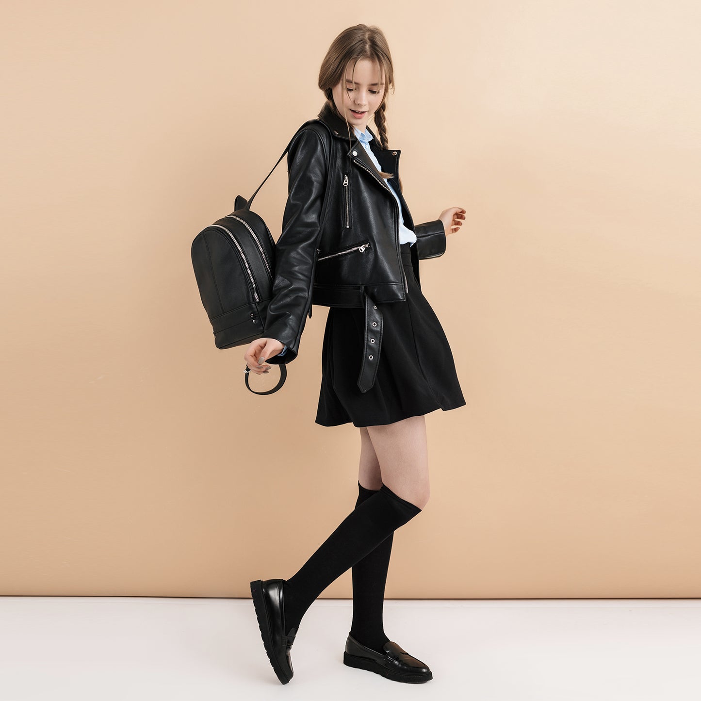 4 Pairs Knee High Socks, PUTUO Casual Comfort Seam Knee High Stockings for Women