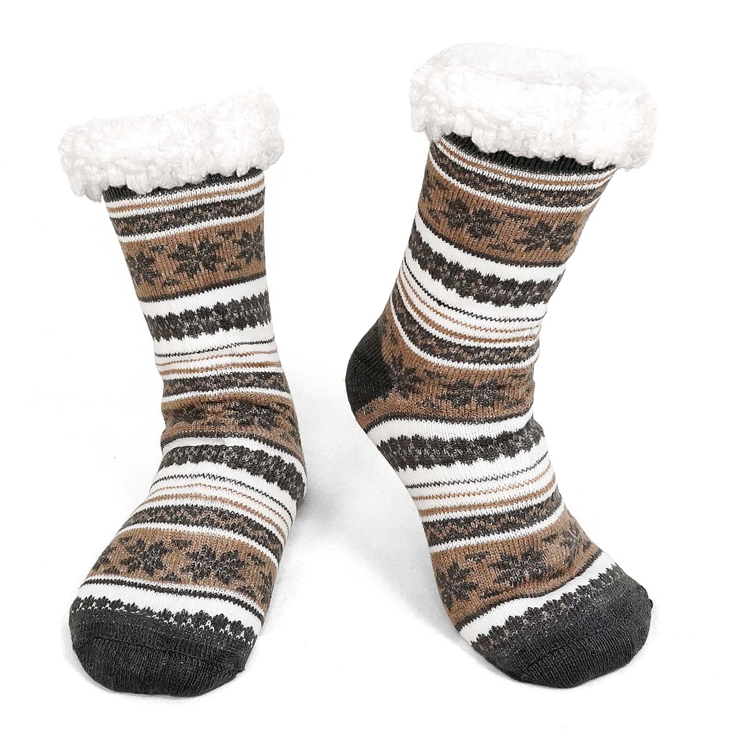 Slipper Socks, PUTUO Fuzzy Socks, Thermal Cozy Warm Fluffy Winter Warm Socks, 1 Pair Plush Socks for Men, Christmas Gifts for Men