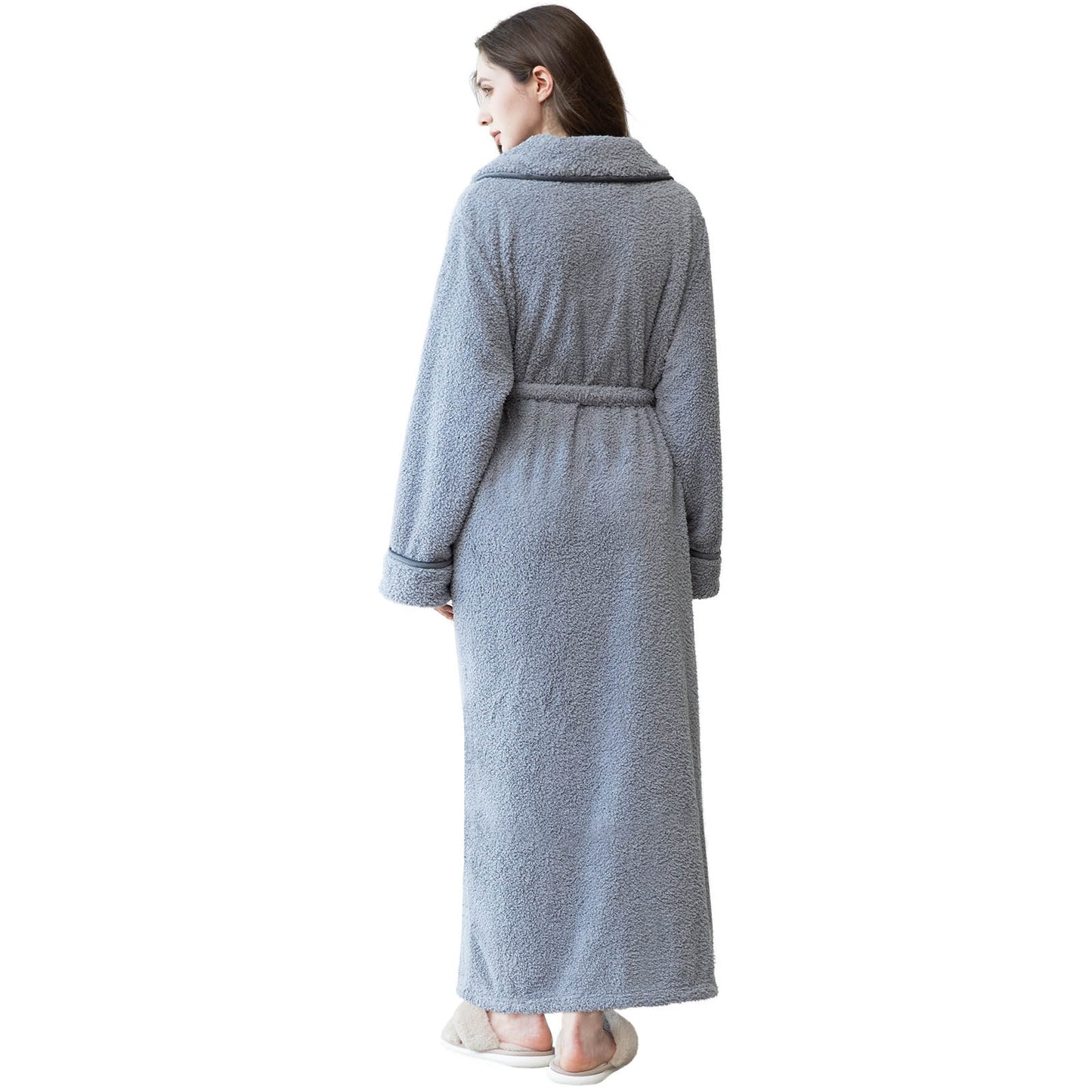 Robes for Women, PUTUO Womens Robes, Fluffy Soft Warm Fleece Bathrobe, Plush Shawl Collar Spa Robe, Ladies Sleepwear Housecoats Gift for Women