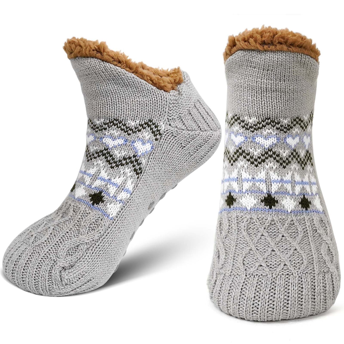 Slipper Socks, PUTUO Fuzzy Socks, Thermal Cozy Warm Fluffy Winter Warm Socks, 1 Pair Plush Socks for Men, Christmas Gifts for Men