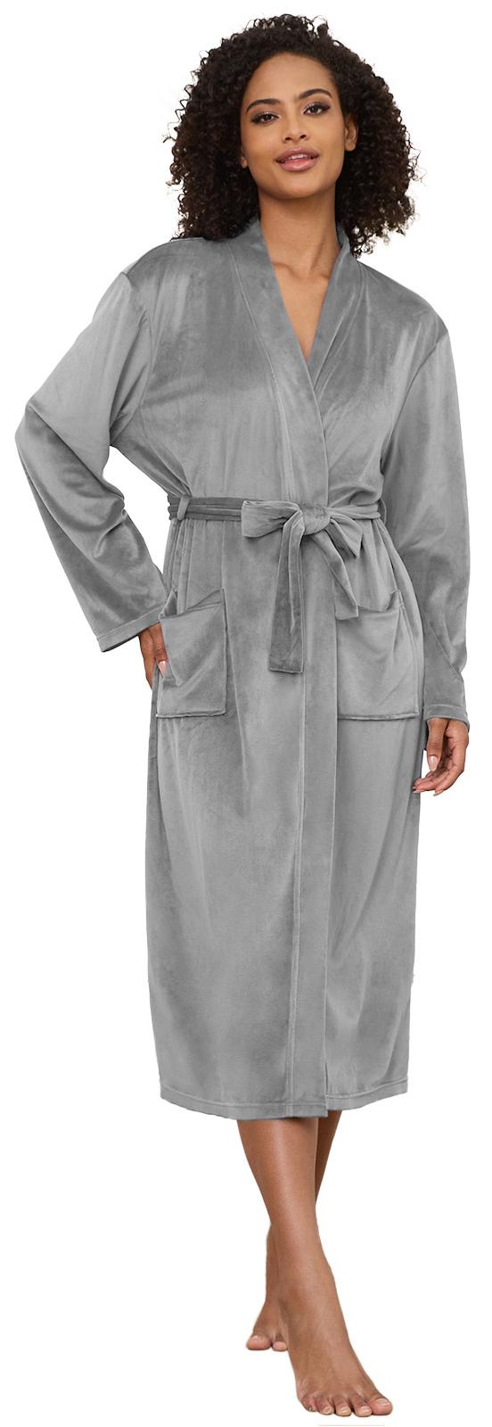 Womens Plush Soft Robe, PUTUO Robes for Women, Luxury Lightweight Fuzzy Warm Spa Robe, Winter Warm Pajamas Shower Nightgown Gift for Women