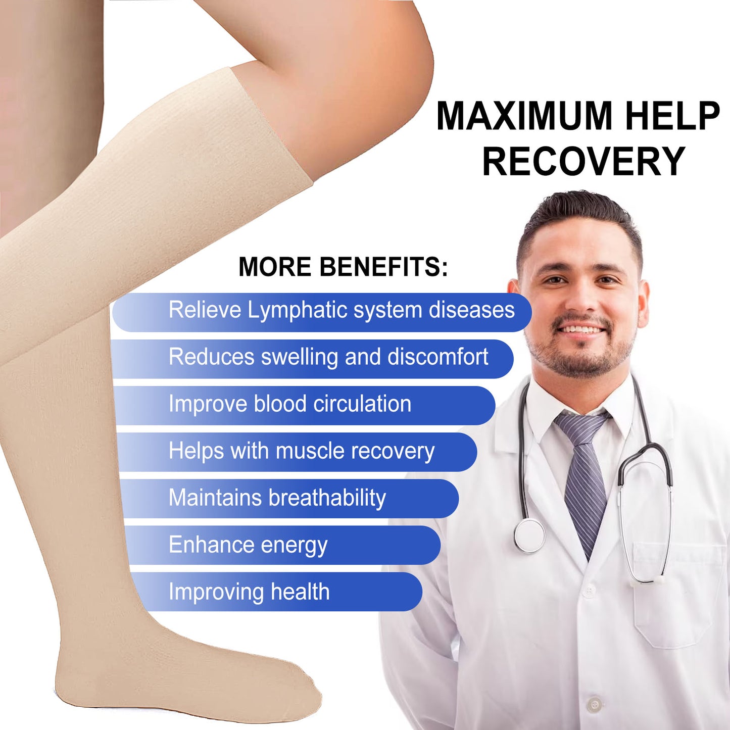 Compression Socks for Women and Men, PUTUO 20-30 mmHg Circulation Compression Stockings, Best for Running, Athletics, Pregnancy, Travel and Daily, 6 Pairs
