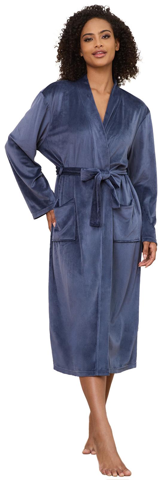 Womens Plush Soft Robe, PUTUO Robes for Women, Luxury Lightweight Fuzzy Warm Spa Robe, Winter Warm Pajamas Shower Nightgown Gift for Women