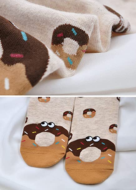 Womens Funny Cute Animal Socks Ladies Cotton Socks Funky Cartoon Dog Socks Novelty Crew Socks, Christmas Gift, 5 Pairs