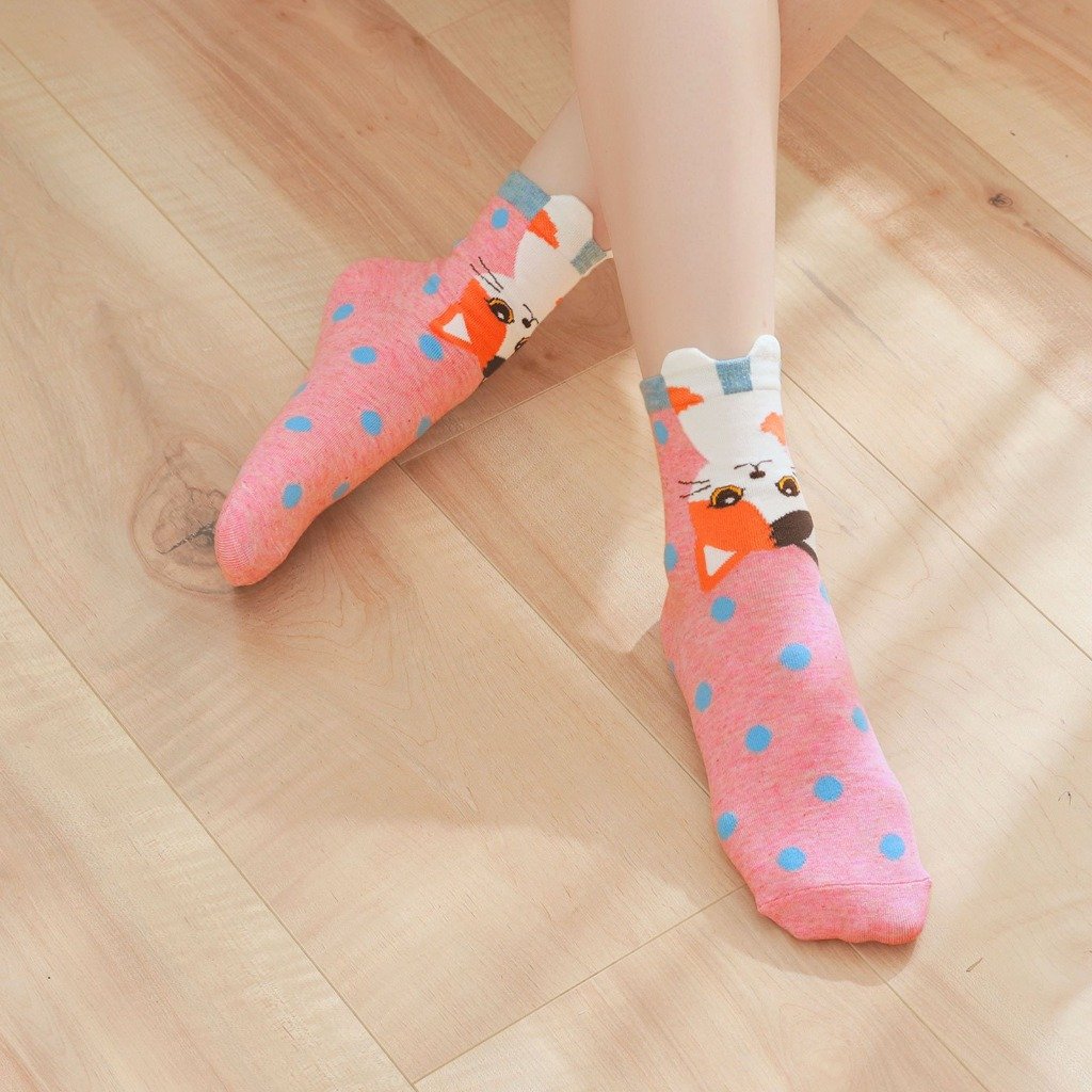 cute pink cat socks for women