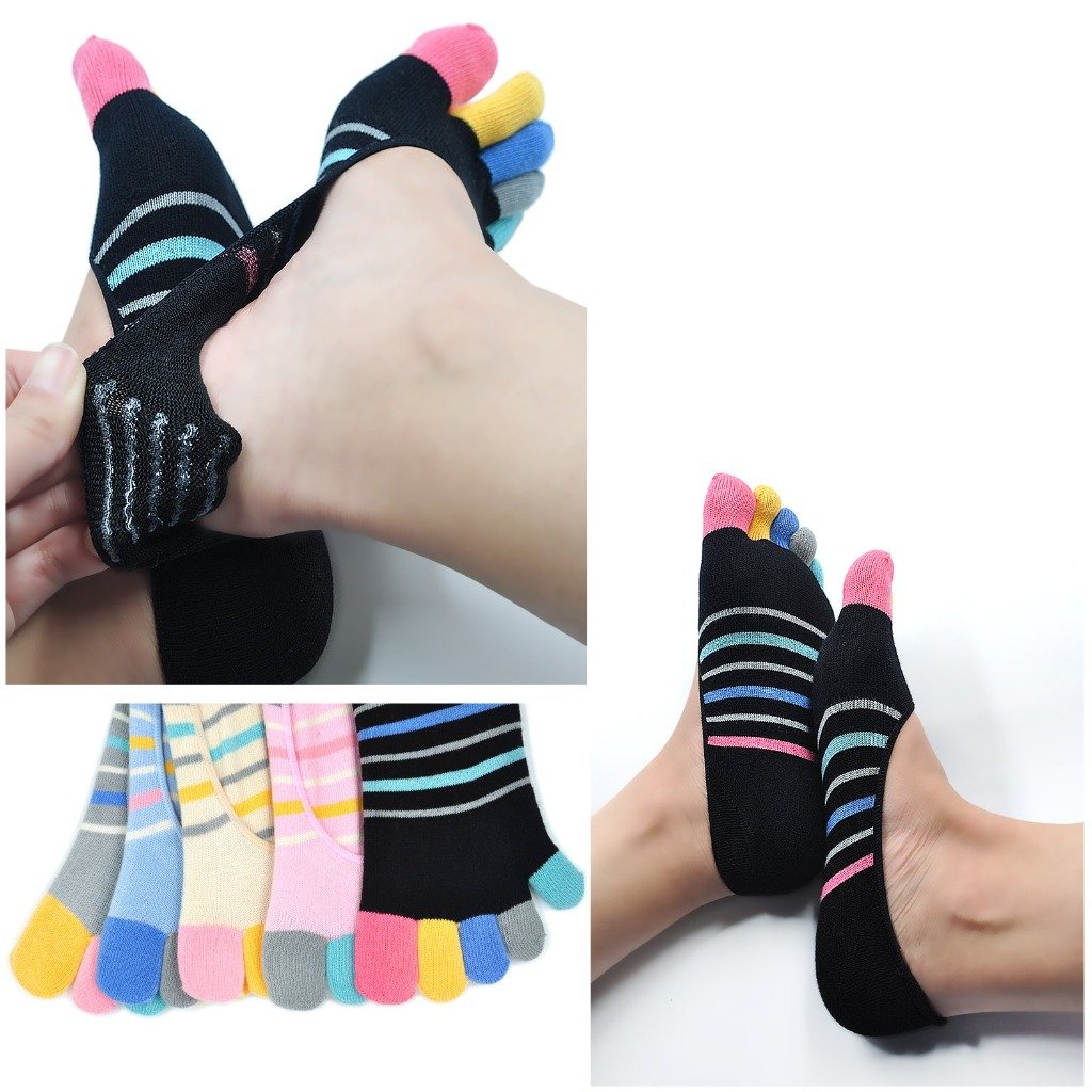 black anti slip no show socks for women